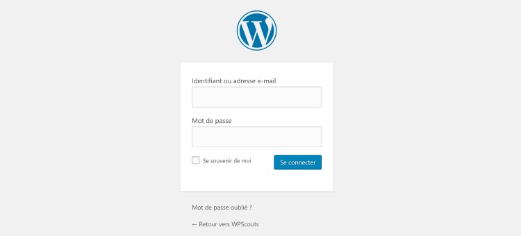 changement adresses de connexion wordpress