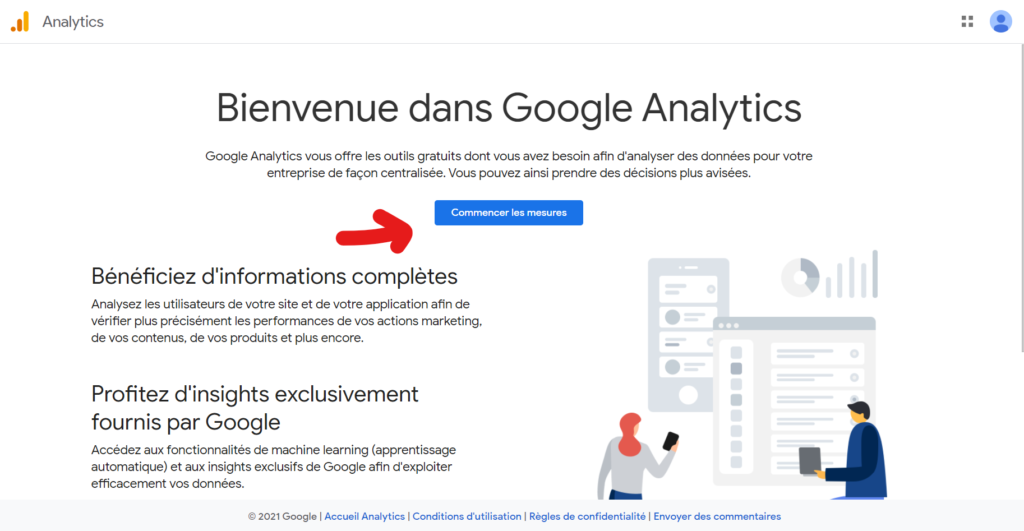 inscription à google analytics