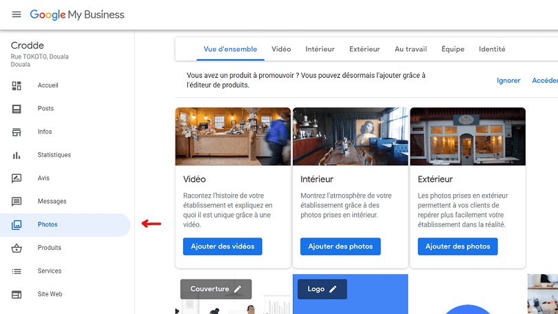 ajouter des photos ou videos sur sa fiche google my business