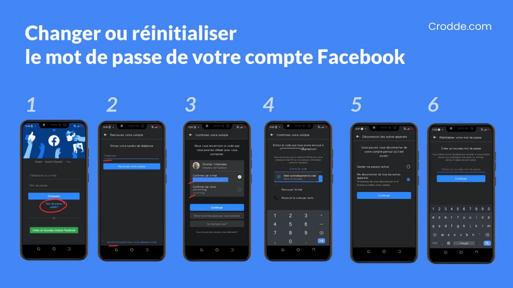 Changer ou réinitialiser le mot de passe de votre compte Facebook 