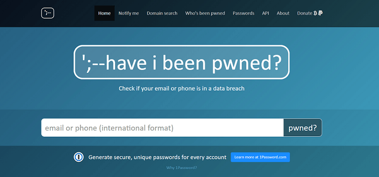 Haveibeenpwned  savoir si son compte facebook est est piraté