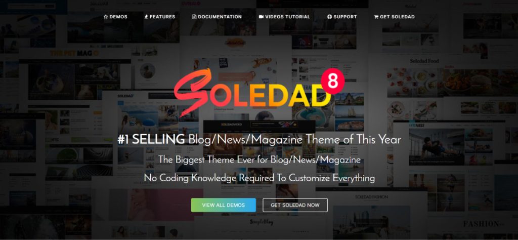 Soledad theme wordpress blog magazine
