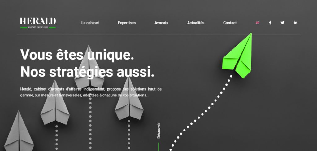 exemple design site d'avocat