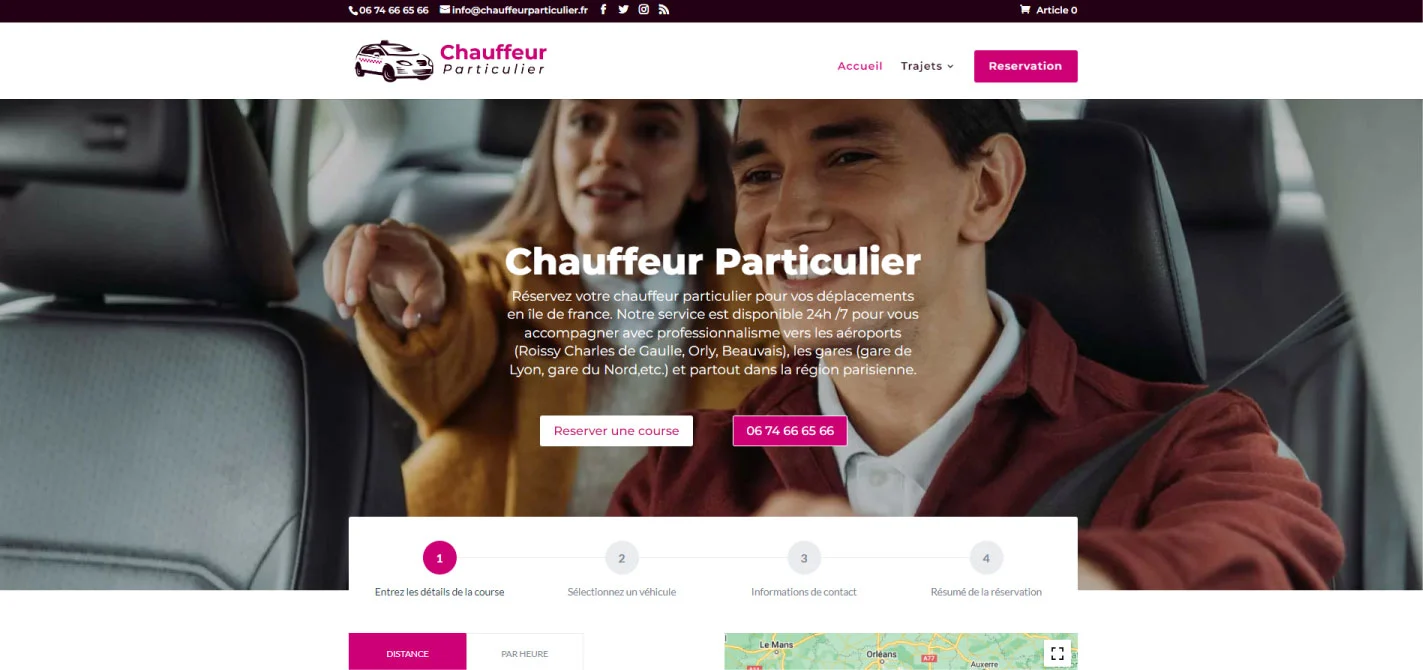 Chauffeur Particulier Site internet VTC