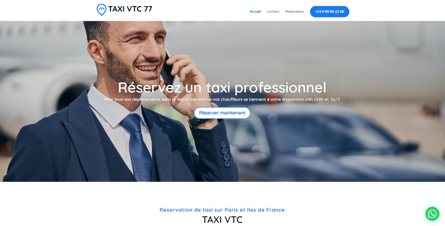 Taxi VTC 77 Site internet