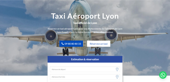 Site internet Lyon aéroport taxi 