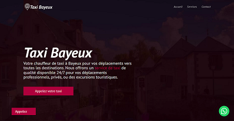 Réalisation site internet taxi Bayeux