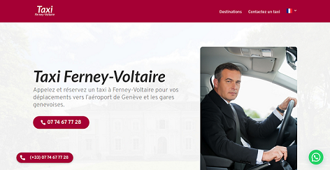 réalisation site internet taxi Ferney Voltaire